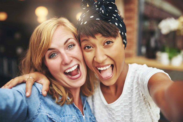 women smiling