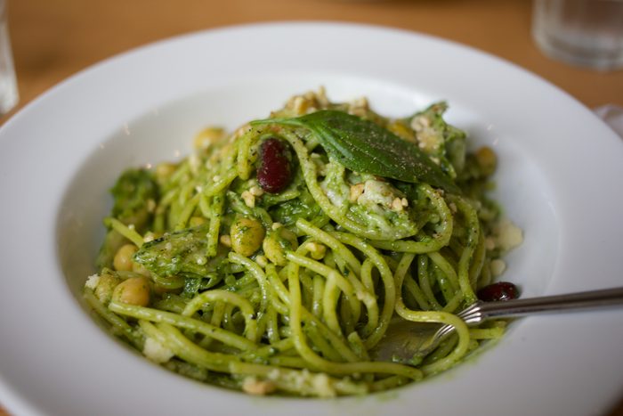 pasta dish with beans